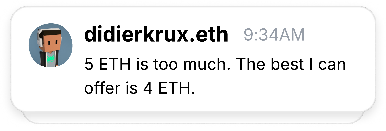 Negotiate prices.